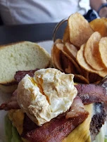 Burger with Smoked Egg & Bacon